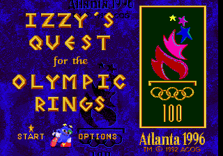 Заставка игры Izzy's Quest for the Olympic Rings